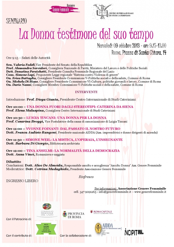 La donna testimone del suo tempo